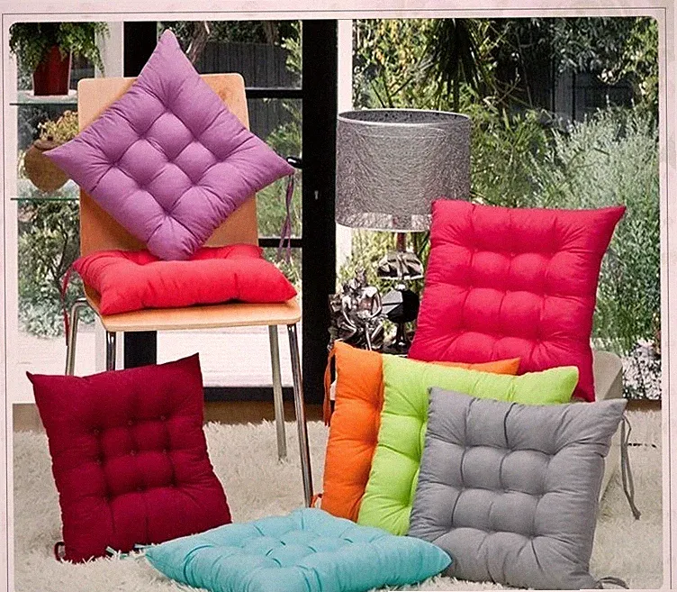 Indoor Room Dining Garden Chair Seat Pads Cushions sofa Backrest Decor 14"-16"