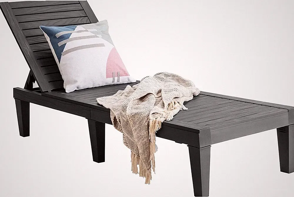 Outdoor Chaise Lounge Patio Recliner Chair with 5-Position Adjustable Backrest
