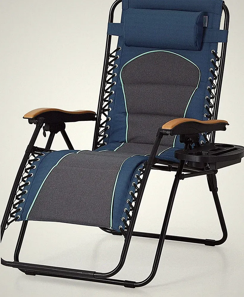 Oversize Zero Gravity Lounge Chair Adjustable Recliner with Cup Holder Outdoor