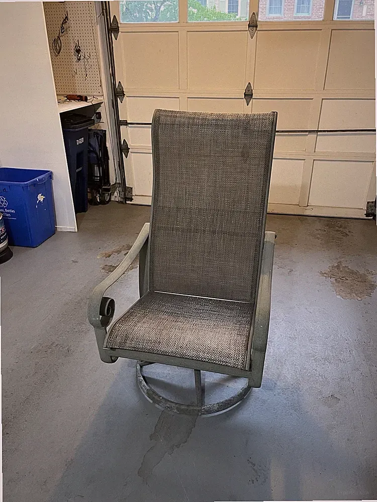 Patio Chair Set (Two Swivel Chairs, One reclining pool chair)