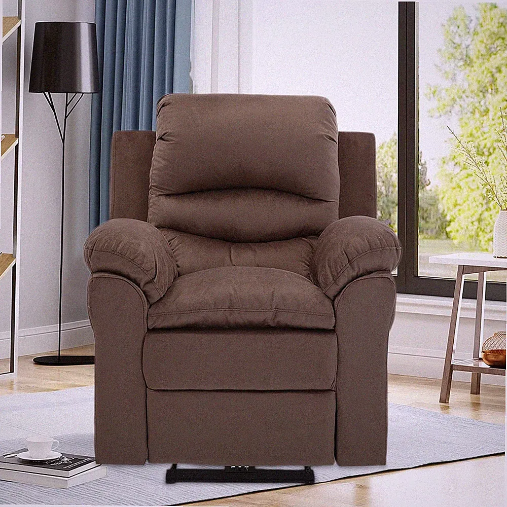 Premium Brown Recliner Chair with USB Port and Massage