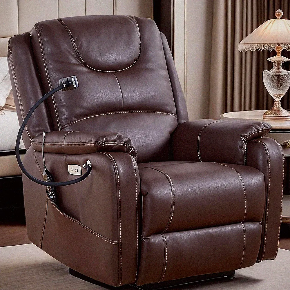 Recliner Chairs for Adults, Power Lift Recliner with Heating and Phone Holder, Z