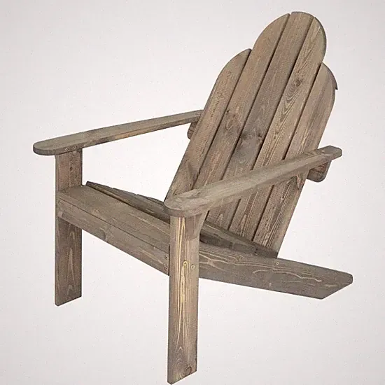Wooden Adirondack Chair Outdoor Garden Patio Deck Wood Armchair Sun Lounger Seat