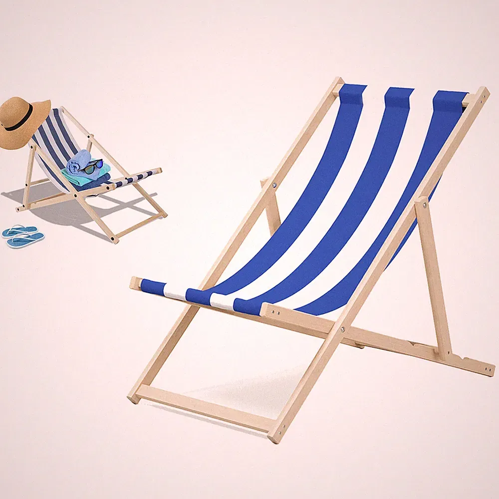 wooden garden recliner