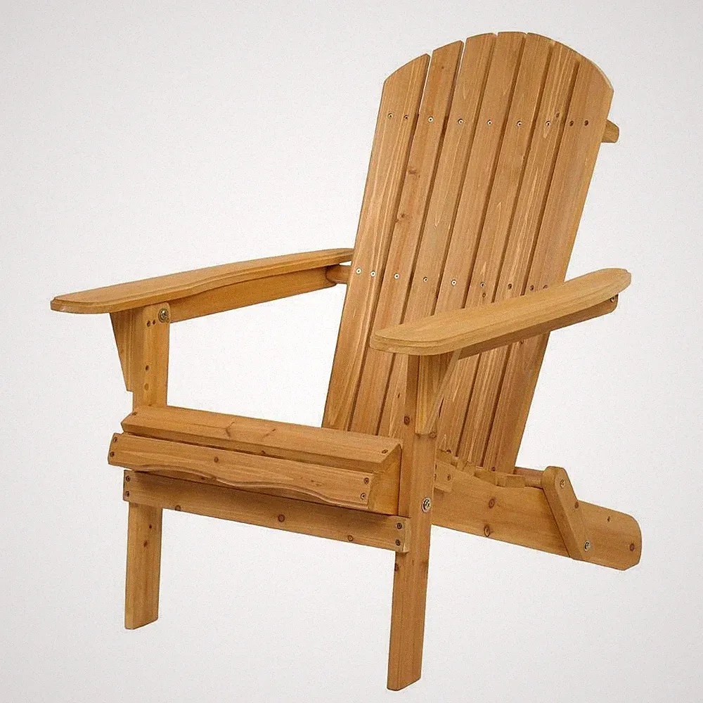 Wooden Reclining Adirondack Chair Garden Patio Furniture Lounge Seat Deck Lawn