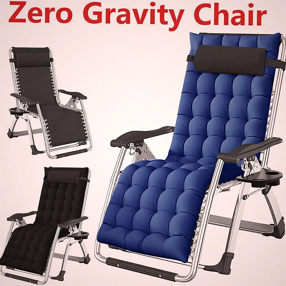 Zero Gravity Chair outdoor Recliner Chair Reclining Garden Sun Lounger with pad